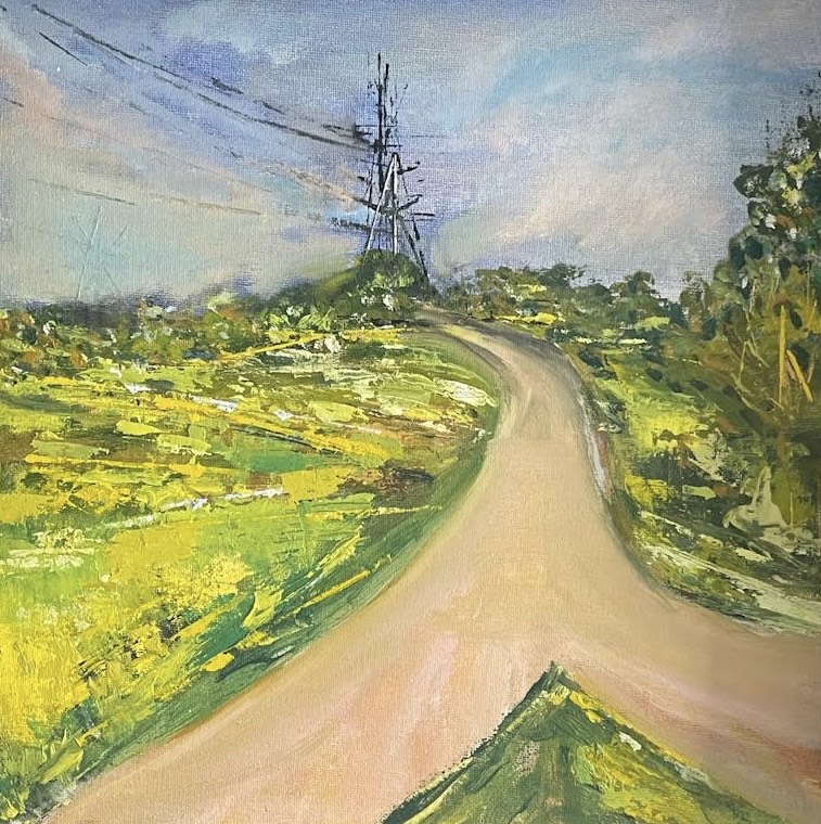 path in the country painting