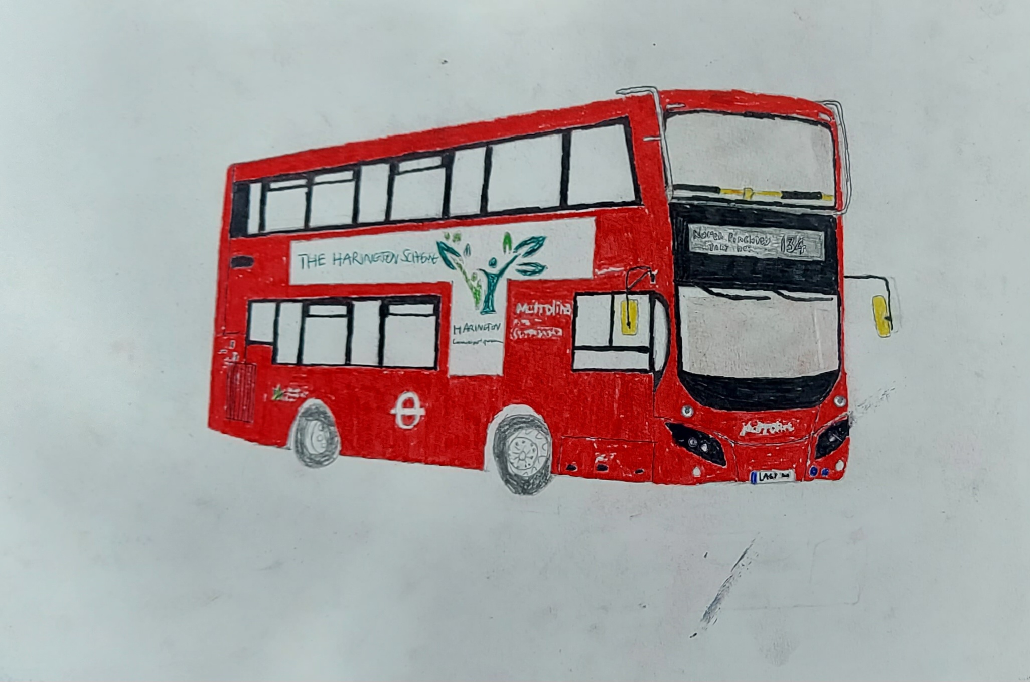 london bus drawing