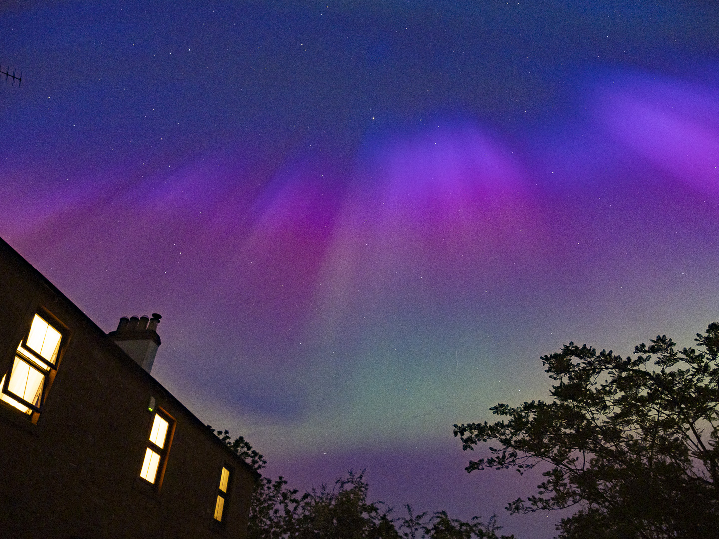 Patricia Pearl - Northern Lights From A Back Garden In Cumbria