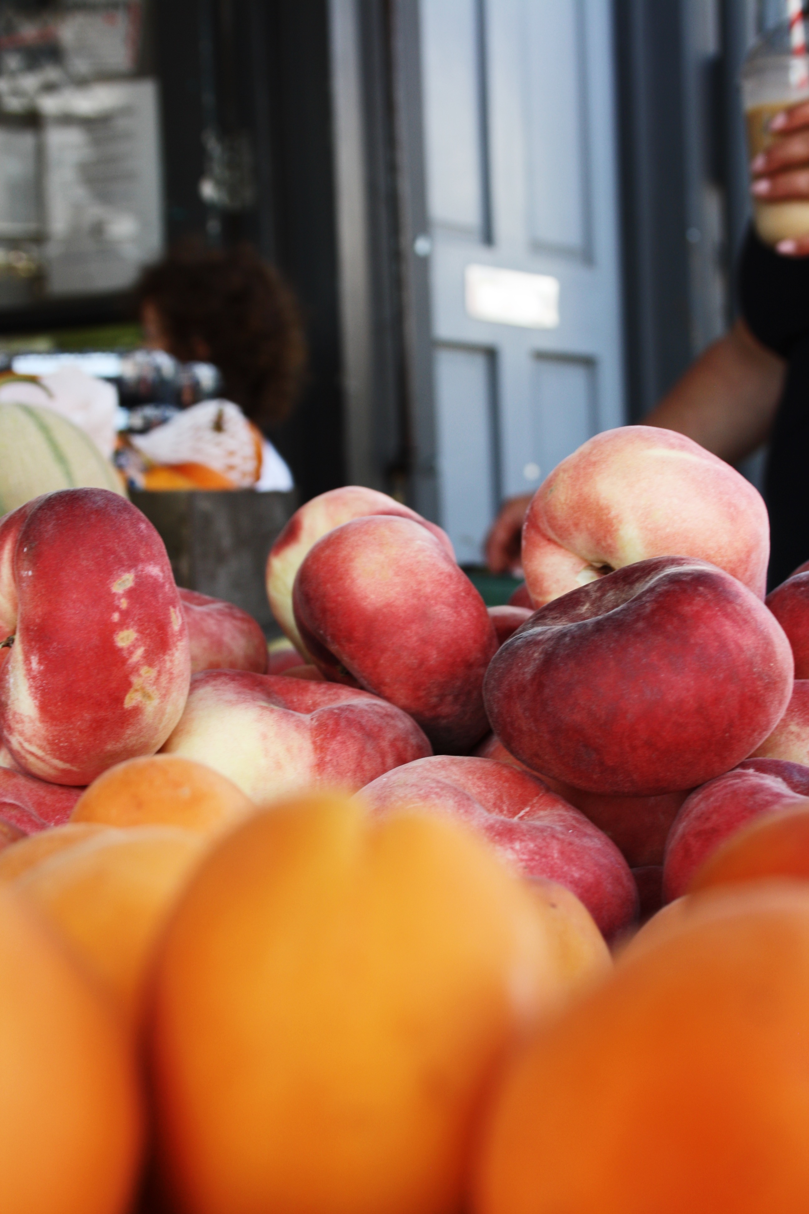 Photo of Peaches and flat apricot by Abigail