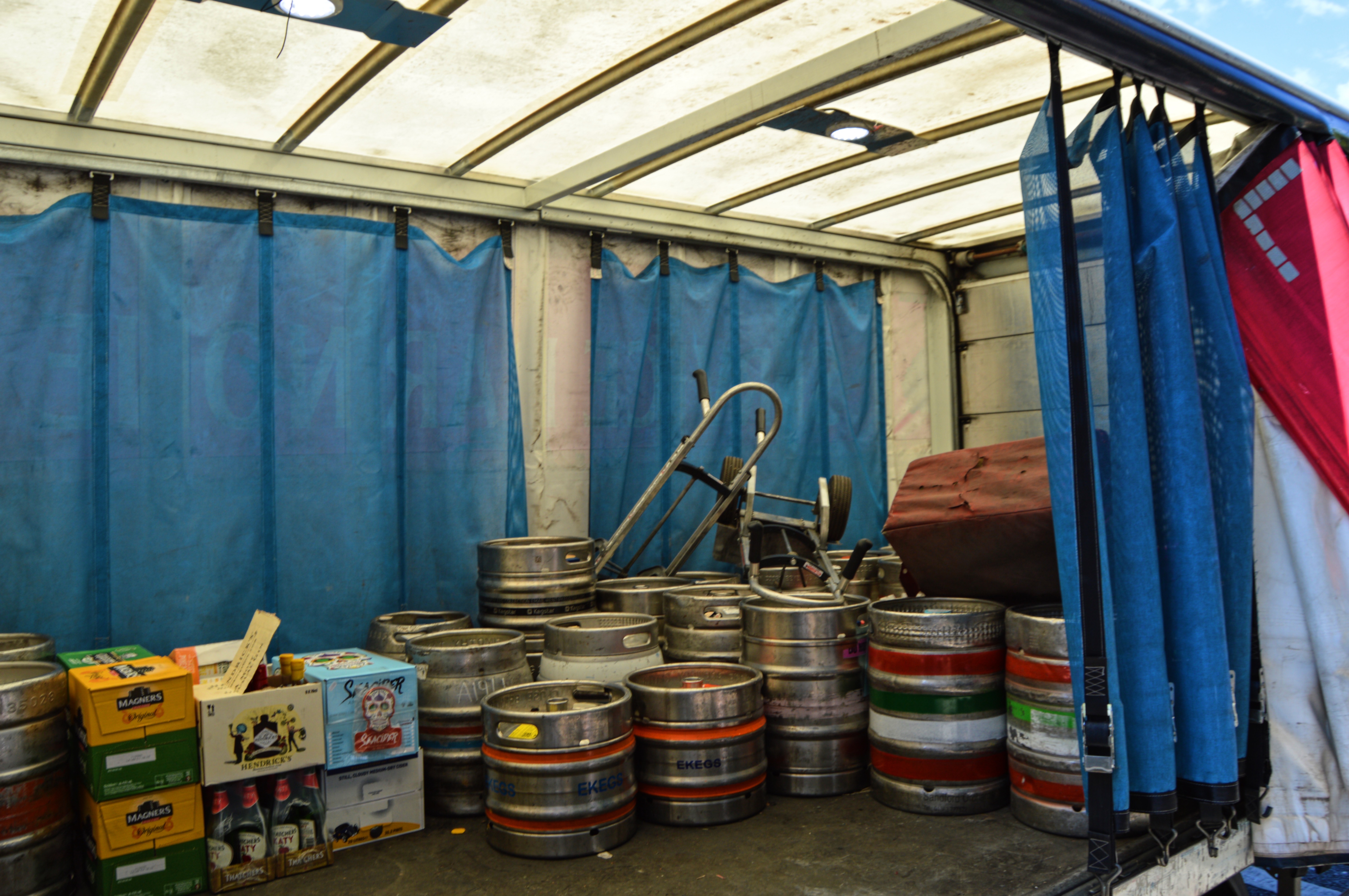 Photo of kegs in storage by Kevin 