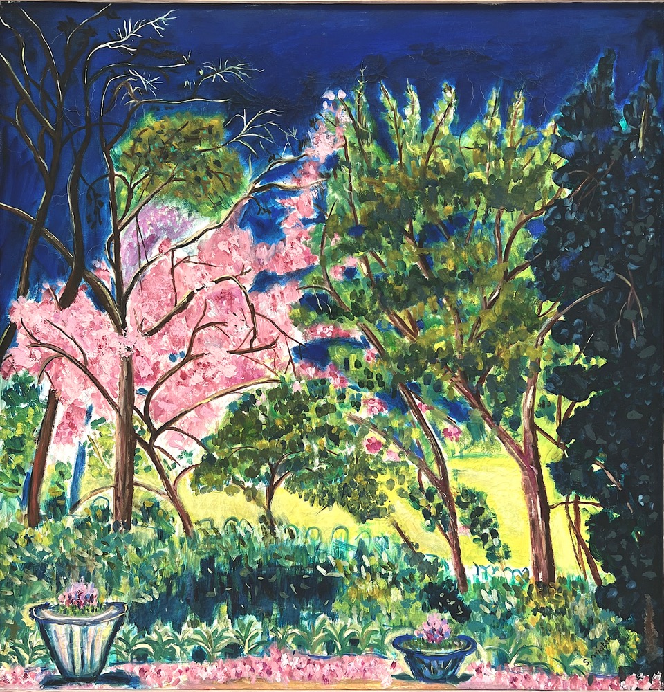 Painting of trees in Waterlow Park, Highgate