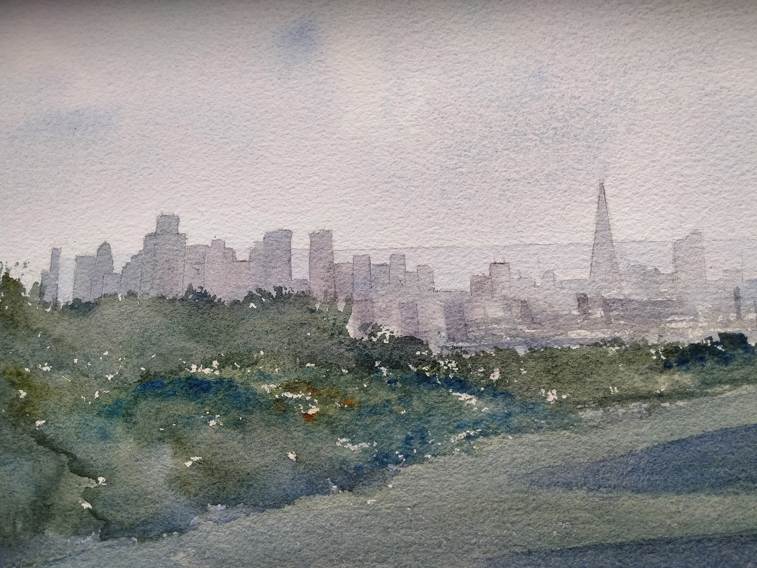 'The City from Kenwood, Hampstead Heath' by Brenda McDowell