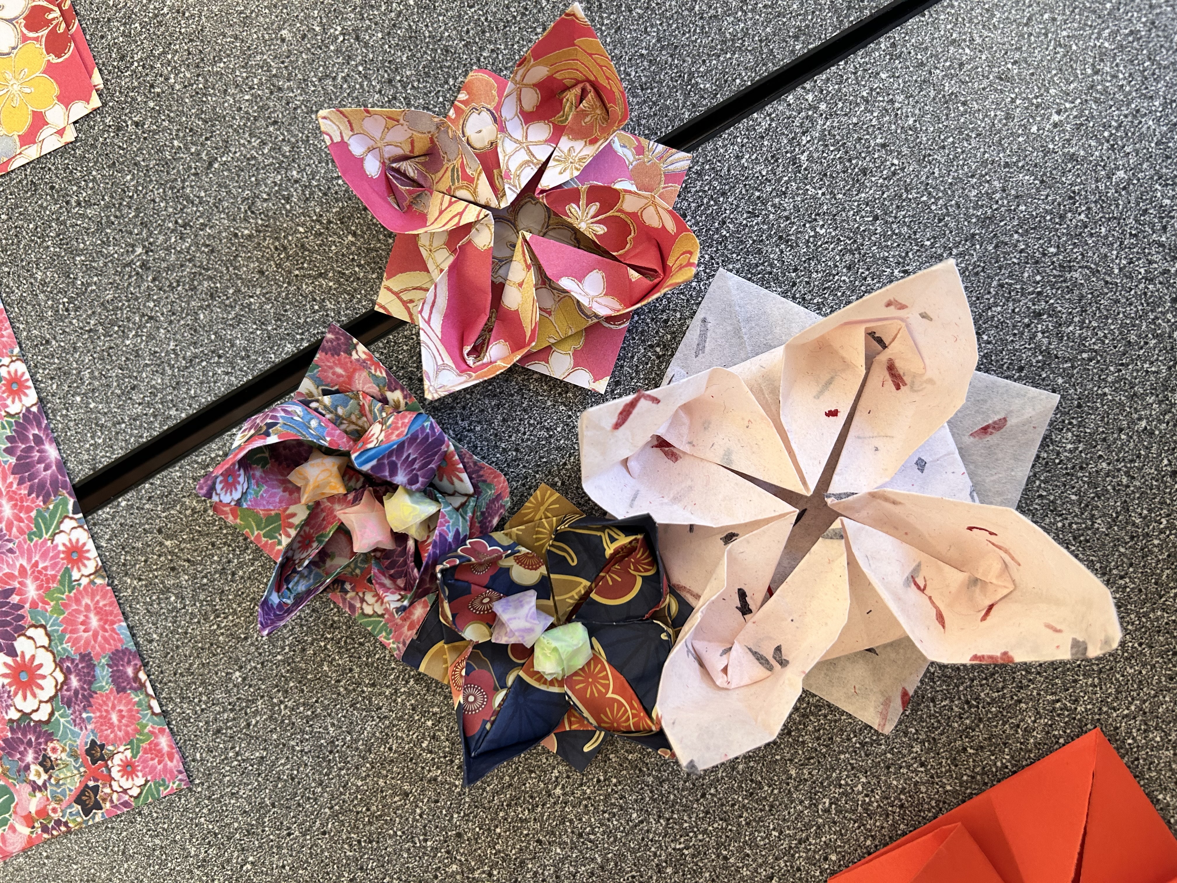 Origami lotuses 