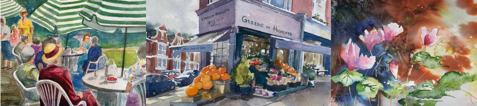 works by the Highgate Watercolour group